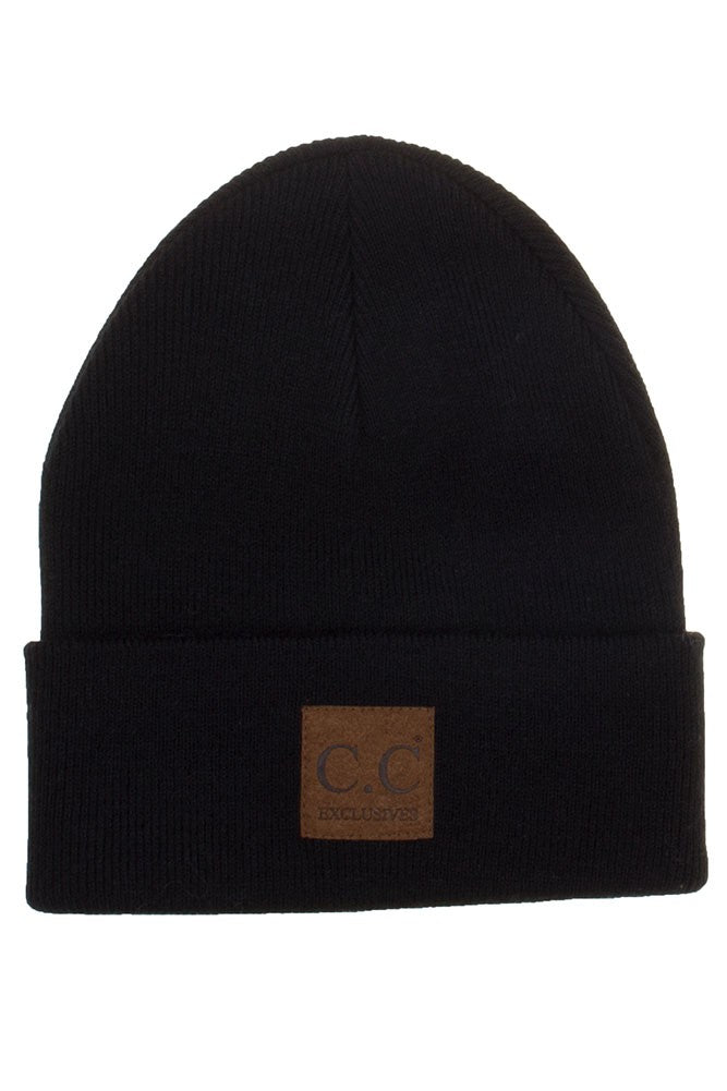 Classic Solid Patch Unisex Beanie {Multiple Colors}