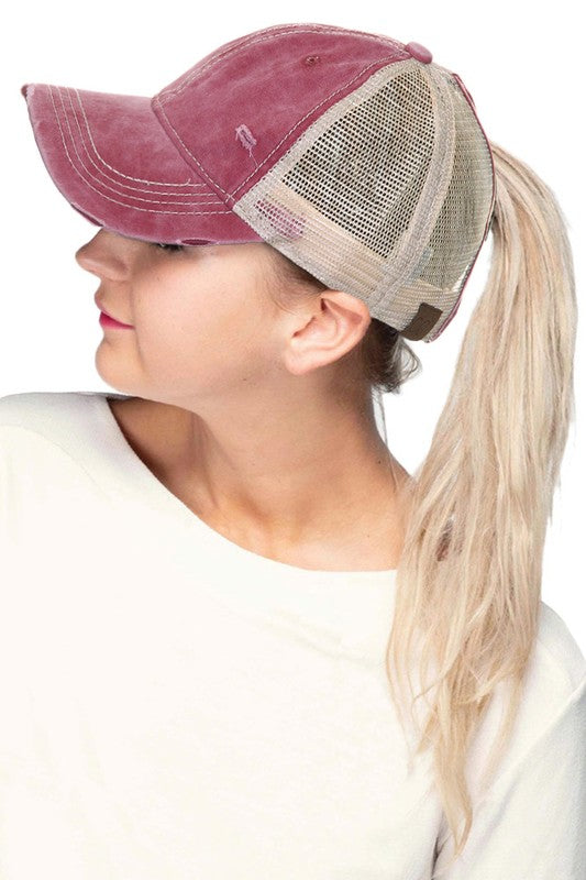 Open Pony Mesh Hat {Multiple Colors}