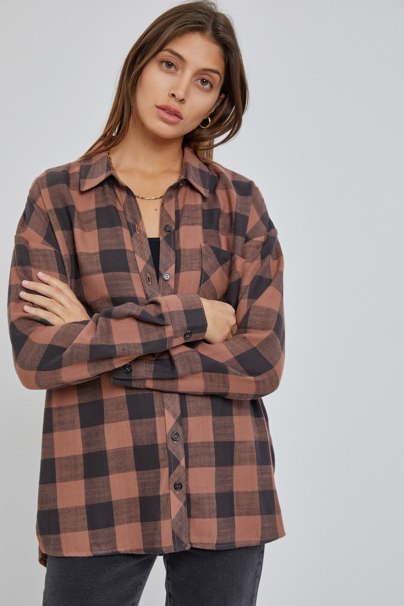 Buckley Relaxed Plaid Top {Hazel} CLEARANCE