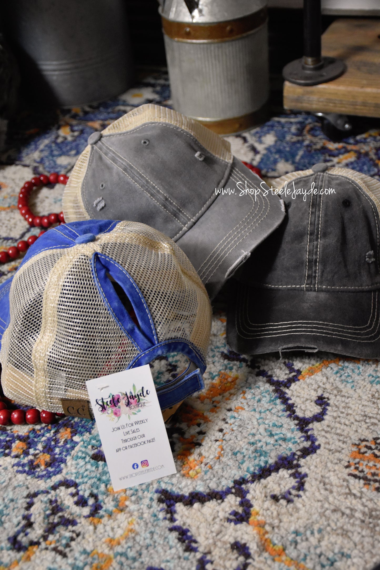 Open Pony Mesh Hat {Multiple Colors}