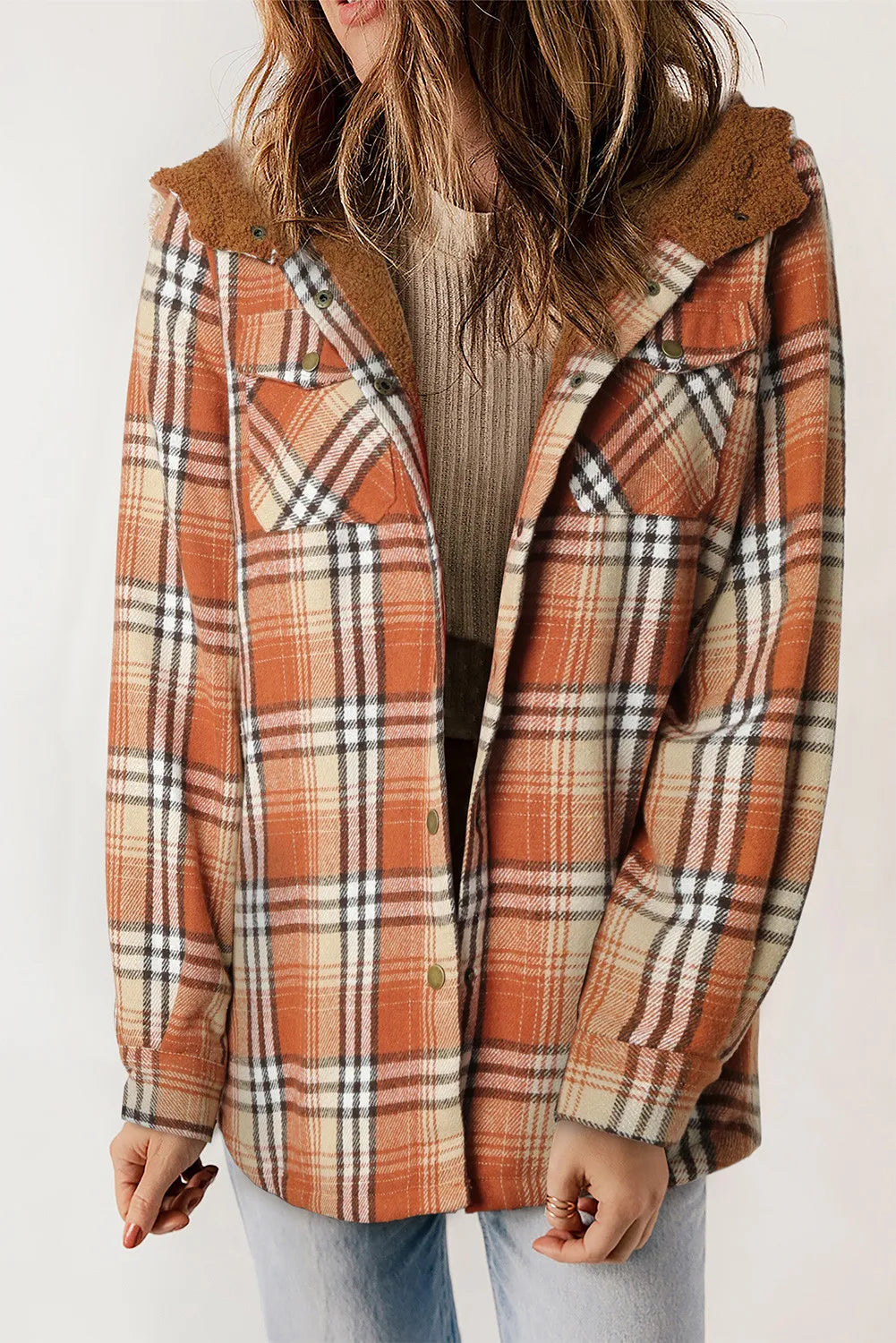 {SAMPLE SALE} *FINAL SALE* Rust Deluxe Sherpa Shacket