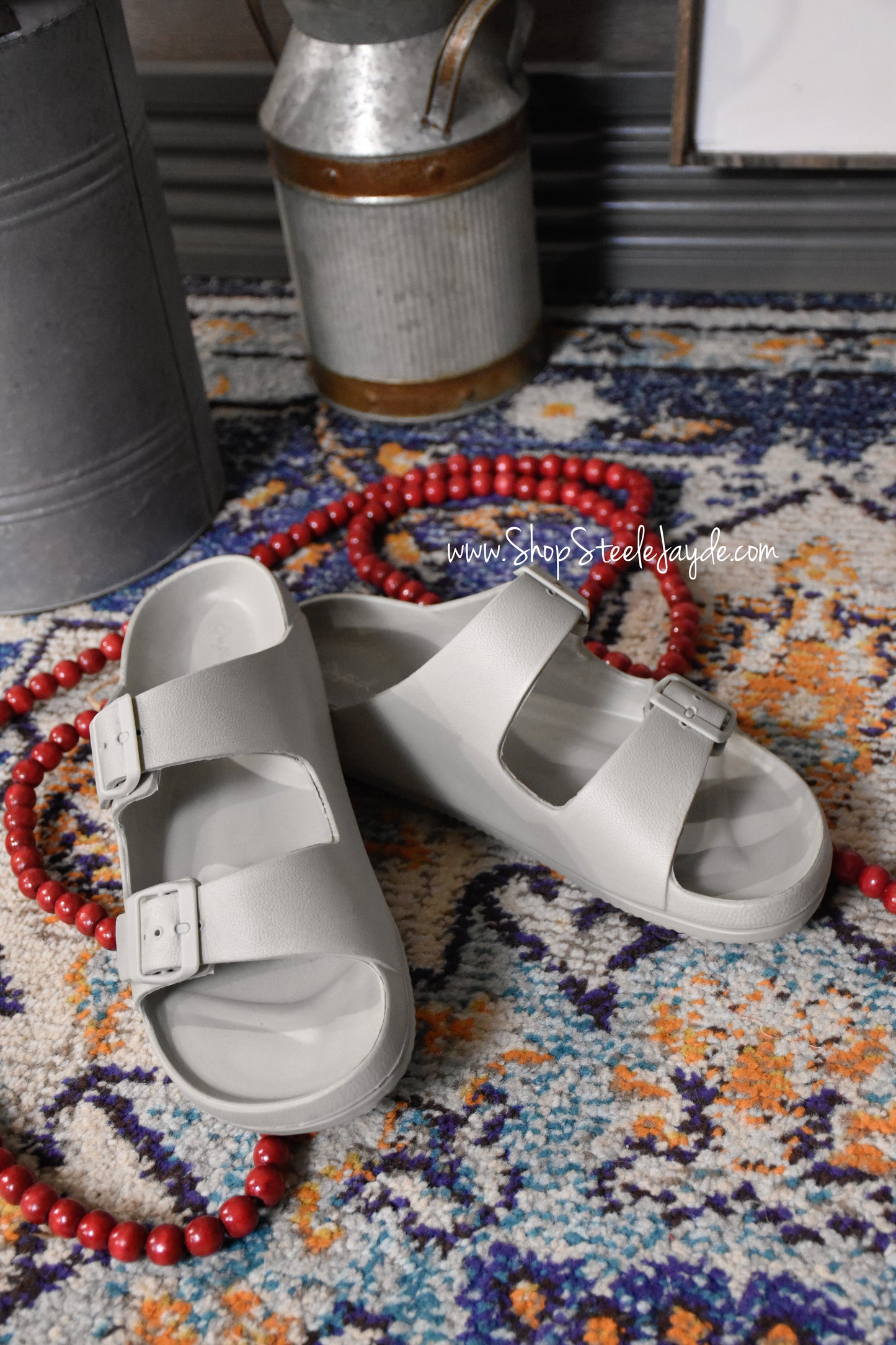 Duran Buckle Sandal {Sage Grey}