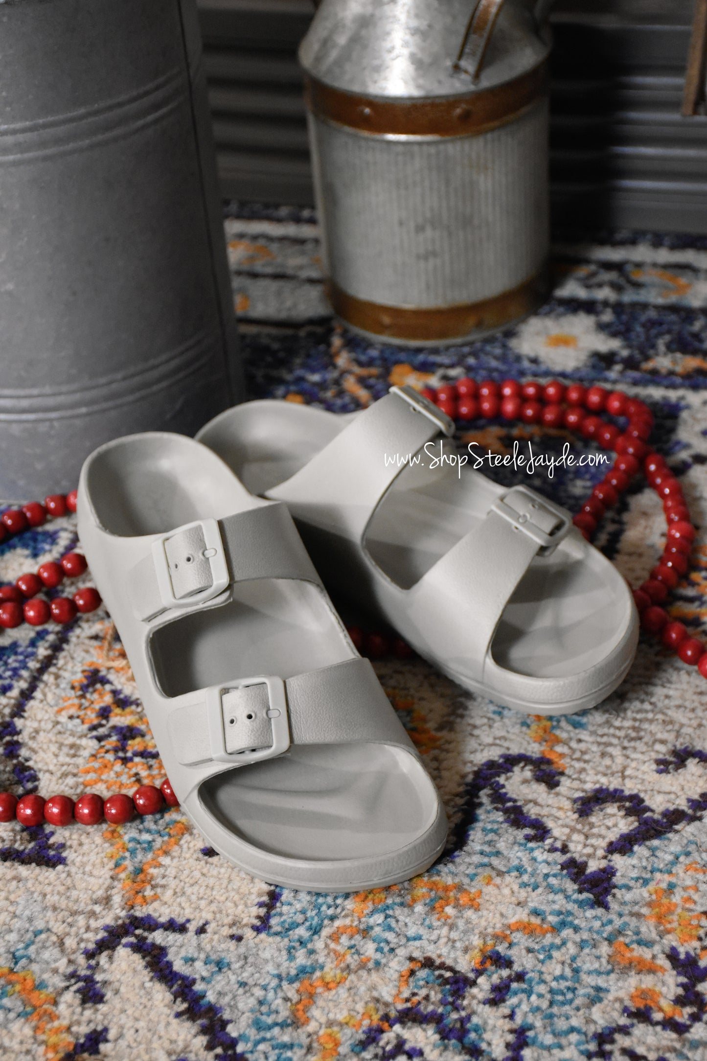 Duran Buckle Sandal {Sage Grey}