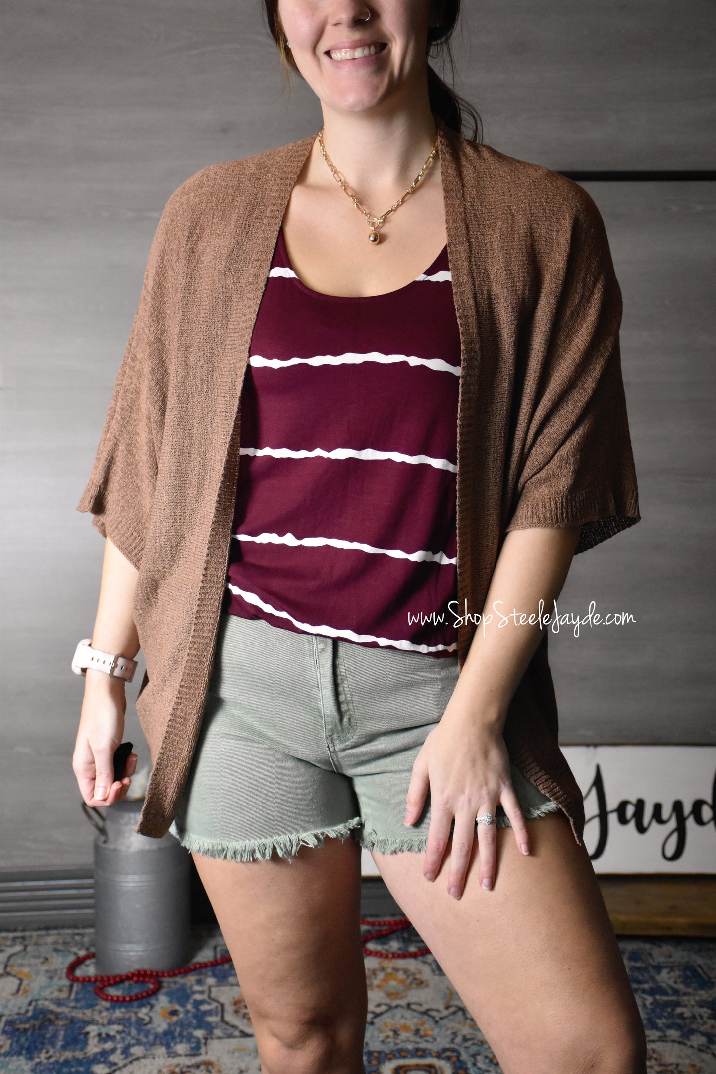 Short Sleeve Dolman Cardigan {Coco}