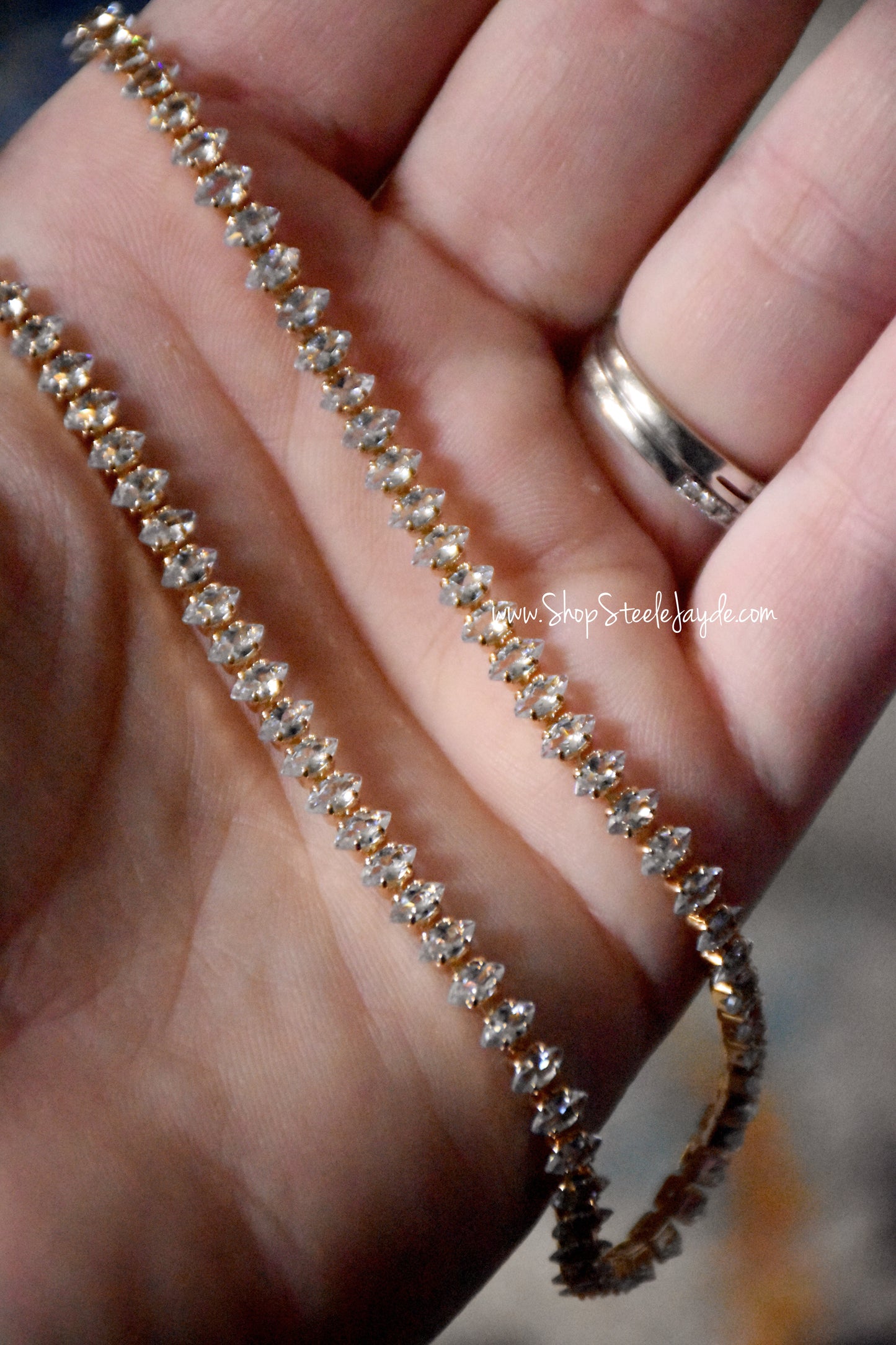 Navette Rhinestone Necklace