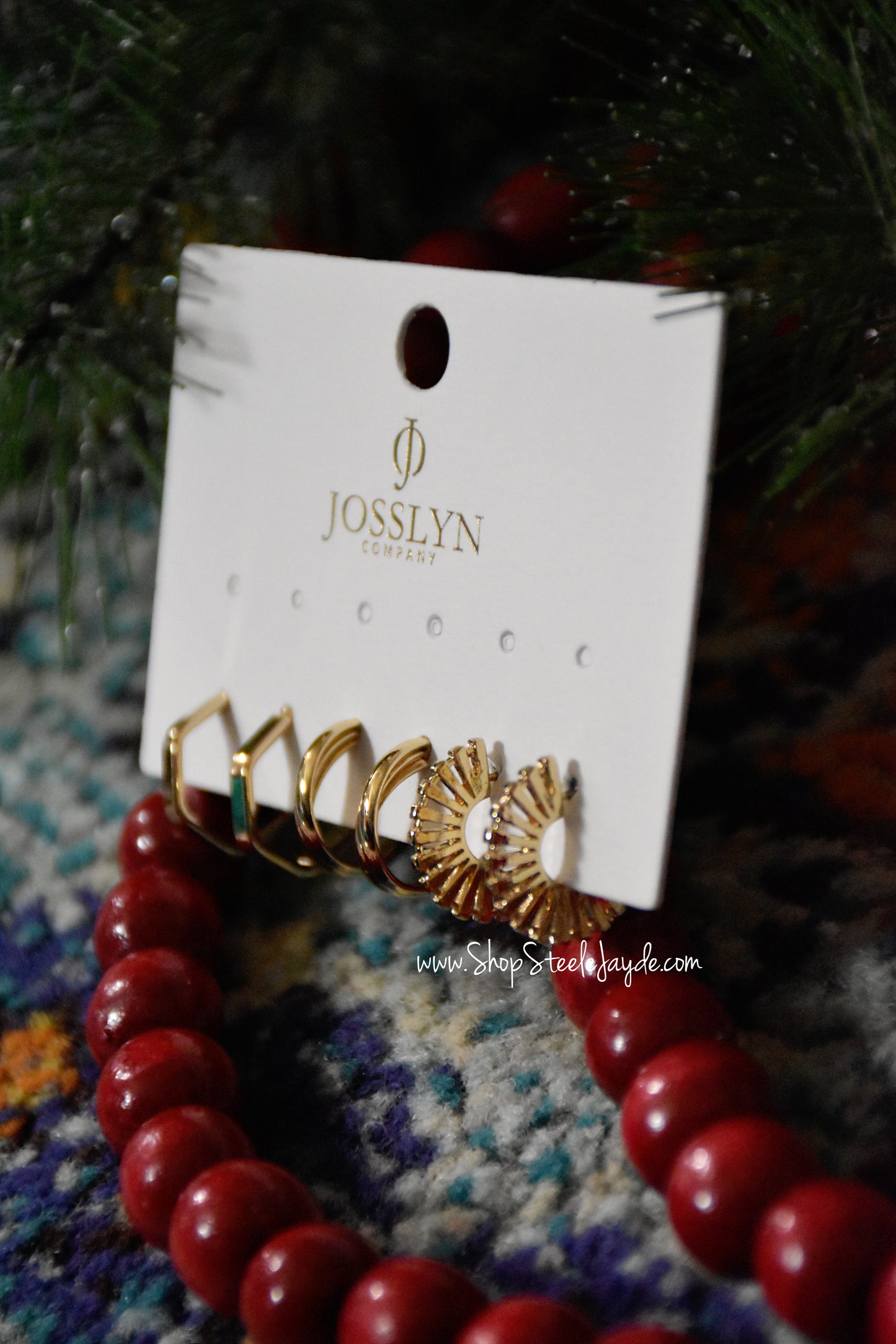 Geo Fan Trio Earring Set