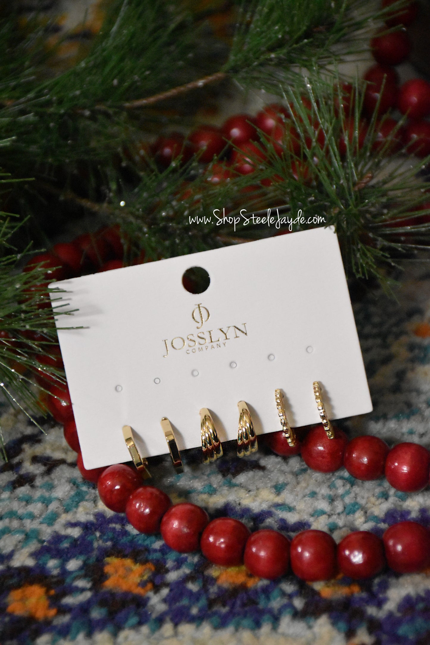 Geo Fan Trio Earring Set