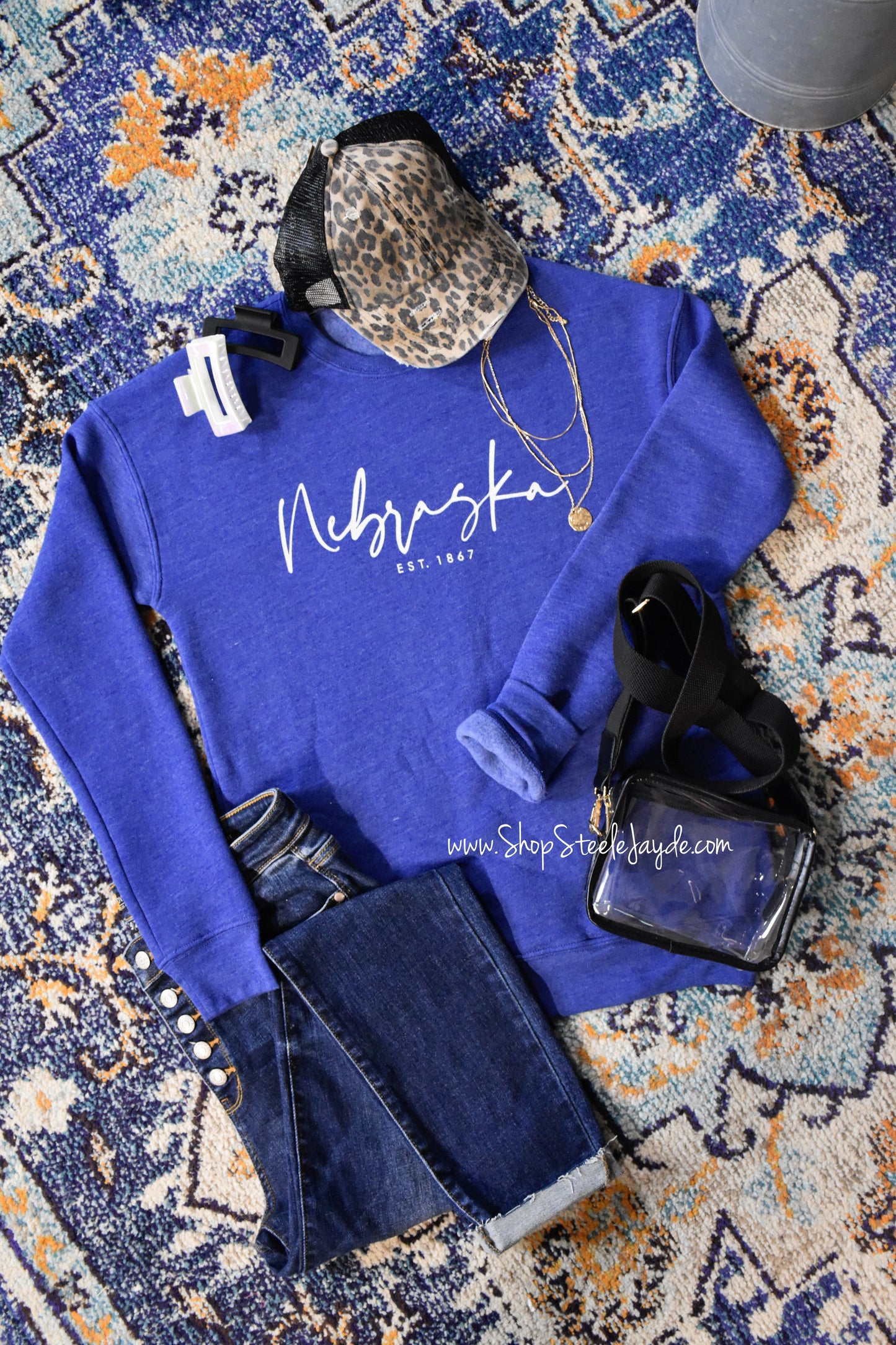 Nebraska Est. Premier Pullover {Royal}