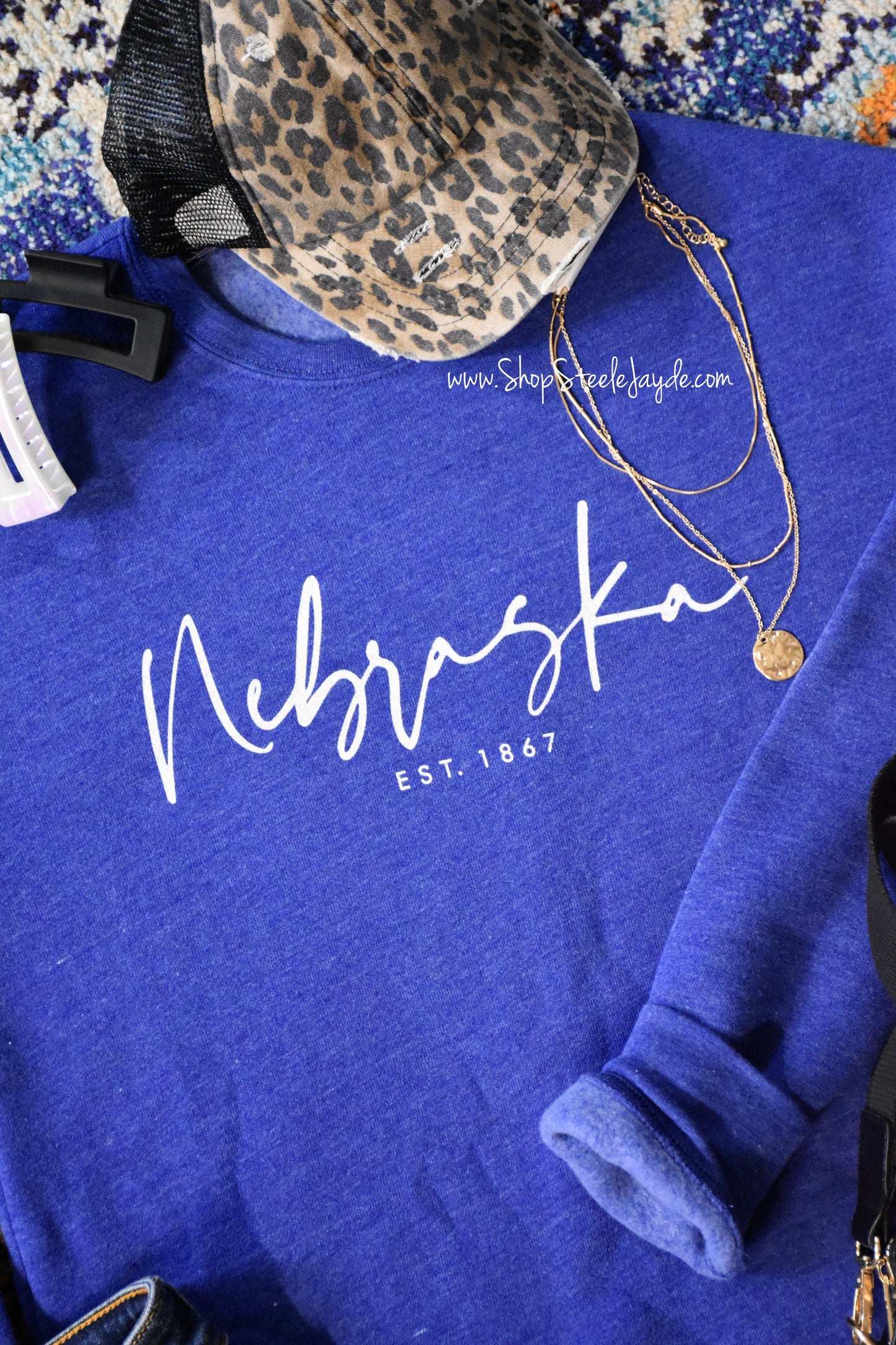 Nebraska Est. Premier Pullover {Royal}
