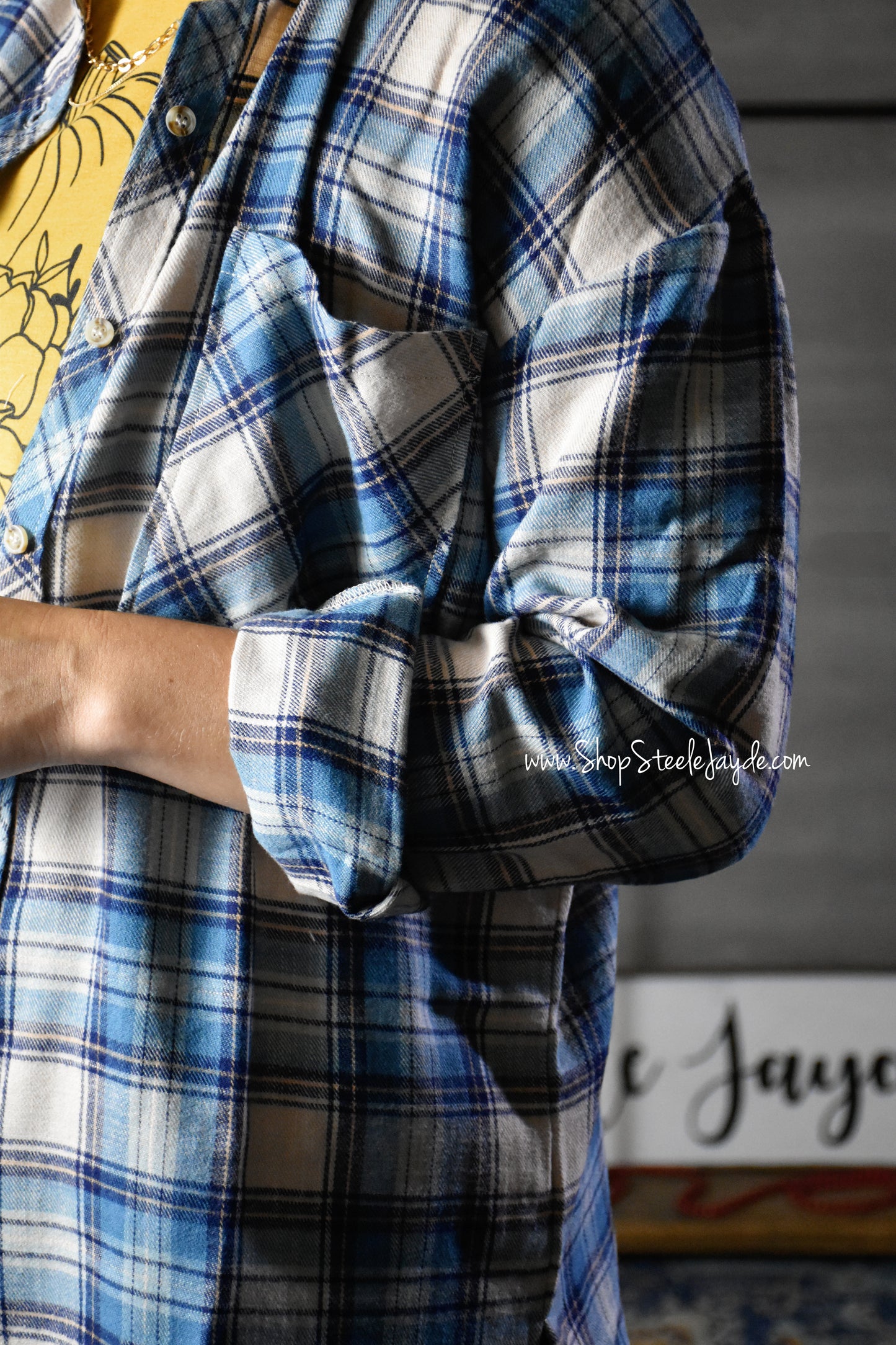 Augustus Lightweight Plaid Top CLEARANCE