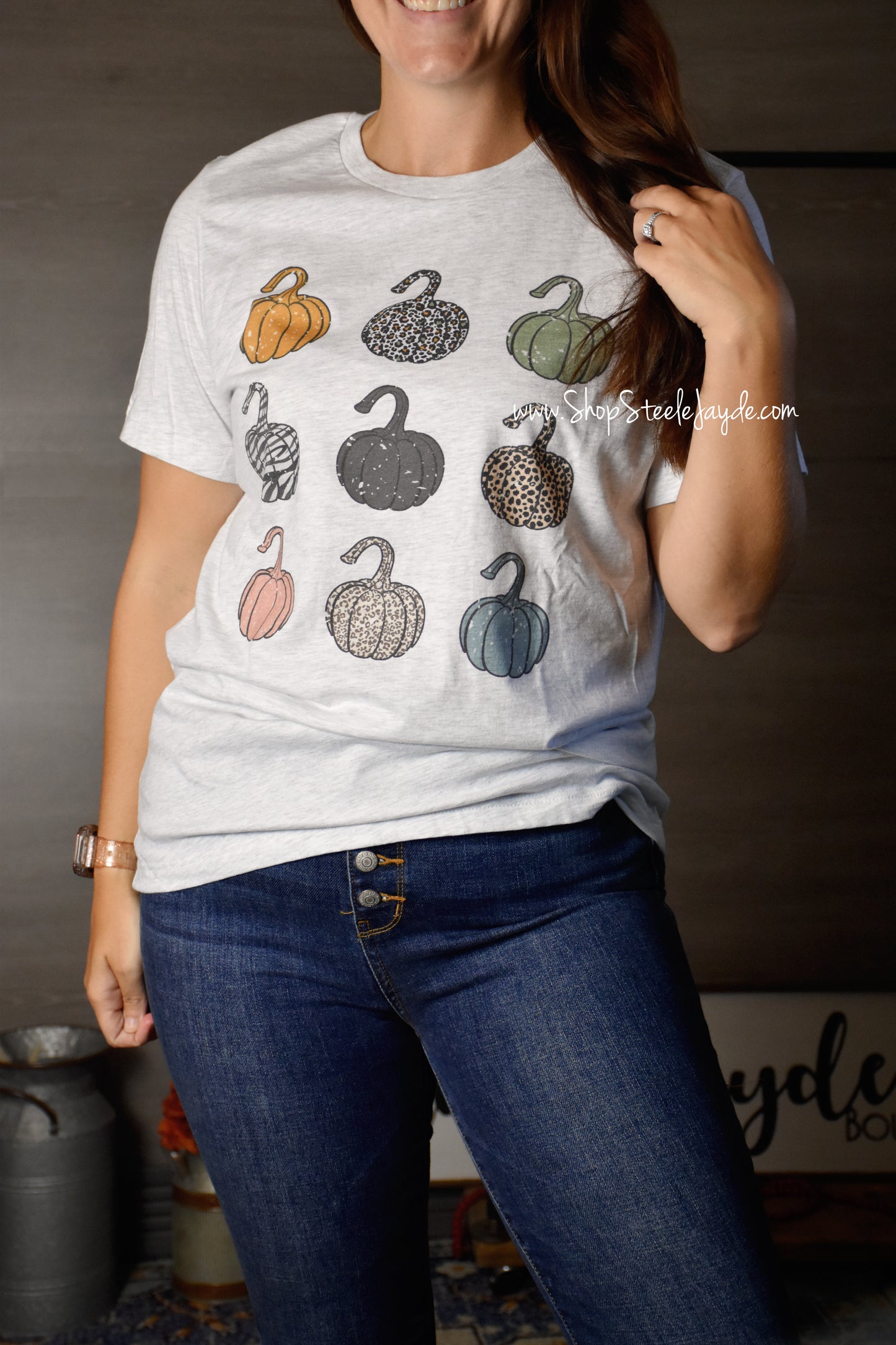 Multi-Pattern Pumpkins Graphic Tee
