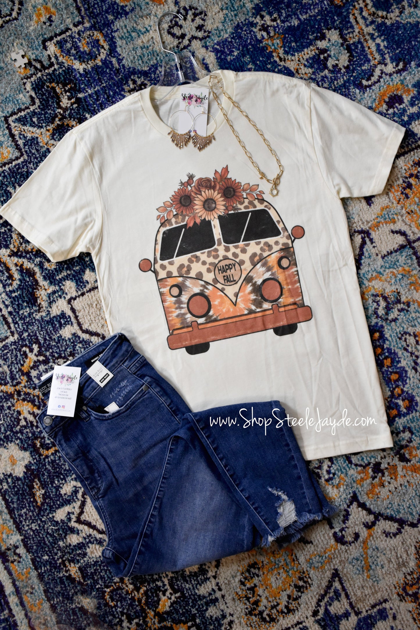 Happy Fall Groovy Bus Graphic Tee
