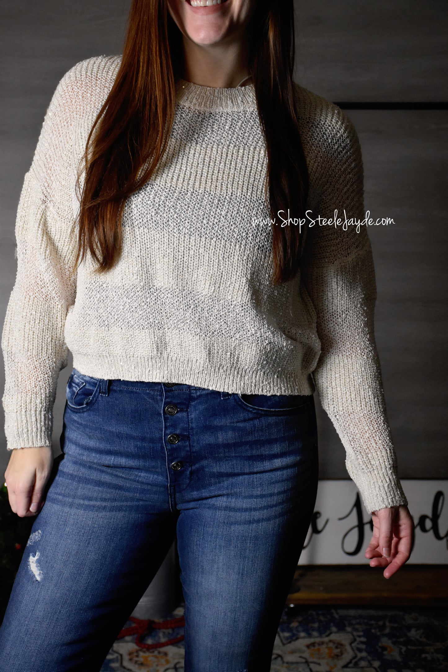 Rinna Open Knit Sweater Top