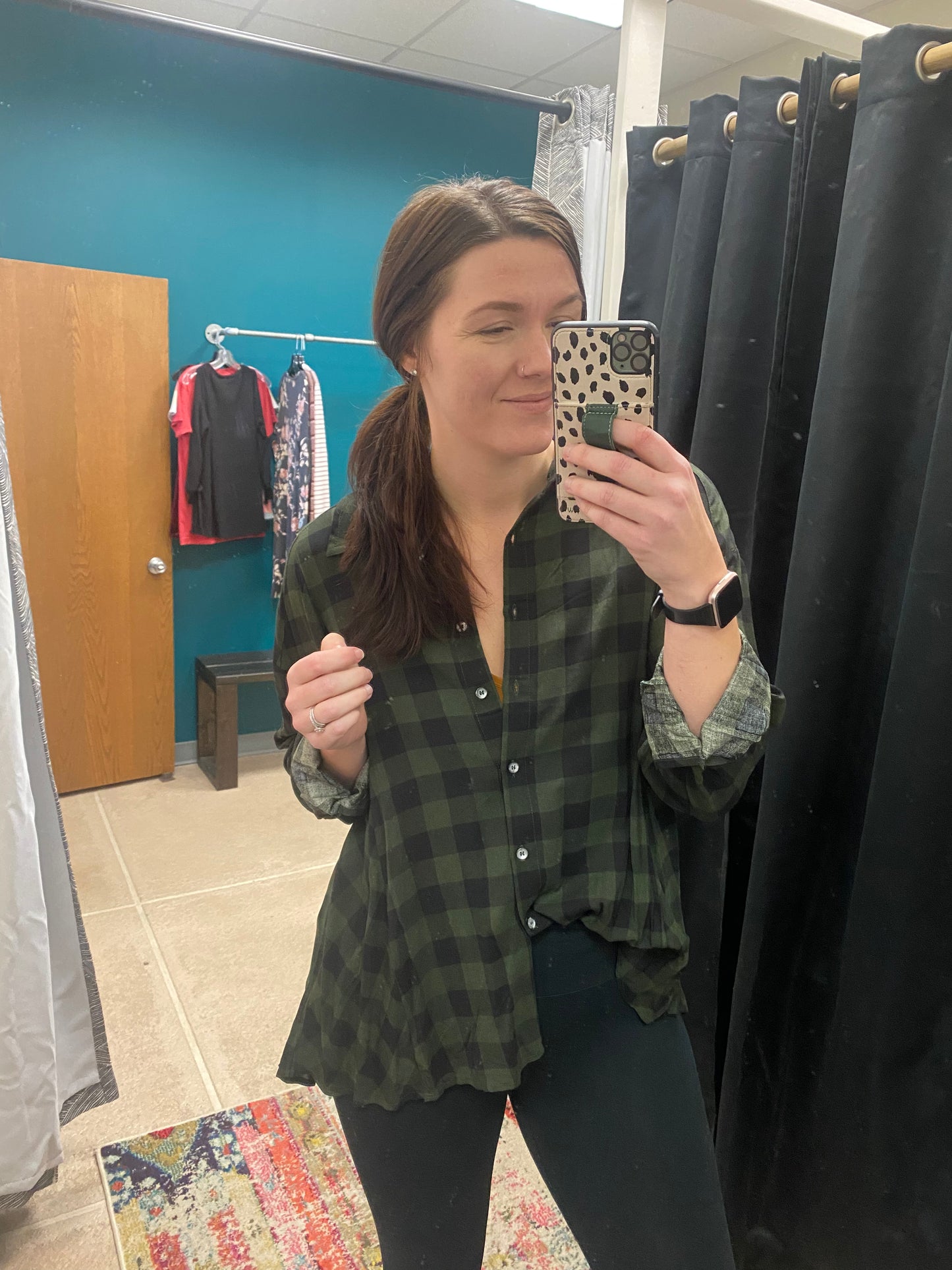 Fly Away Flowy Plaid Top
