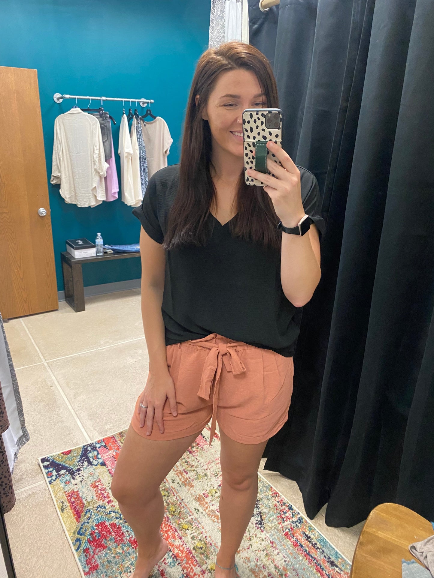 It's That Easy V-Neck Top {Black}