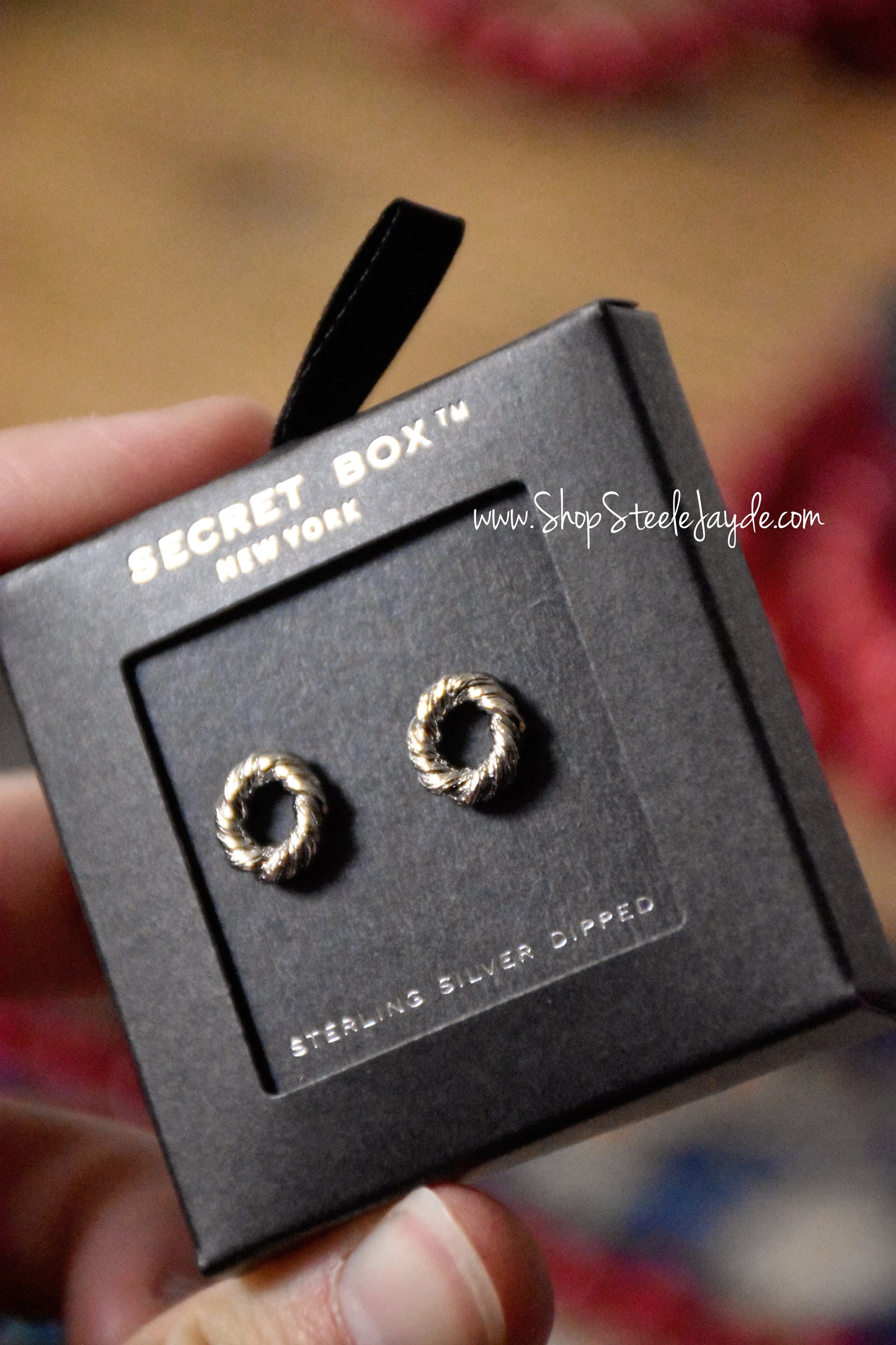 Twisted Circle Stud Earrings {Multiple Colors}