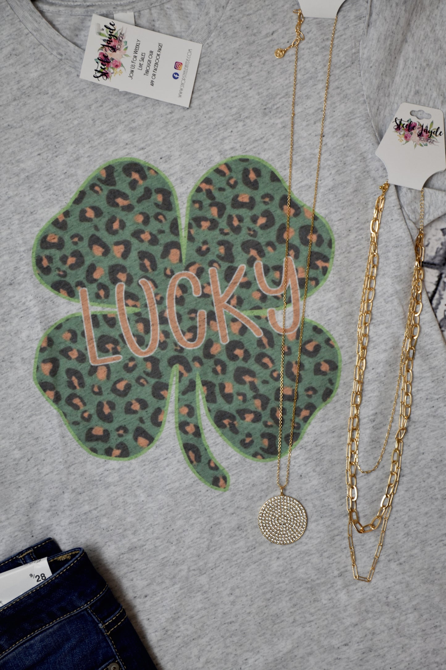 Lucky Leopard Clover Tee