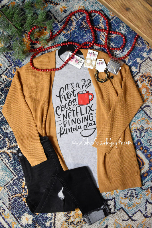 Hot Cocoa & Netflix Tee CLEARANCE