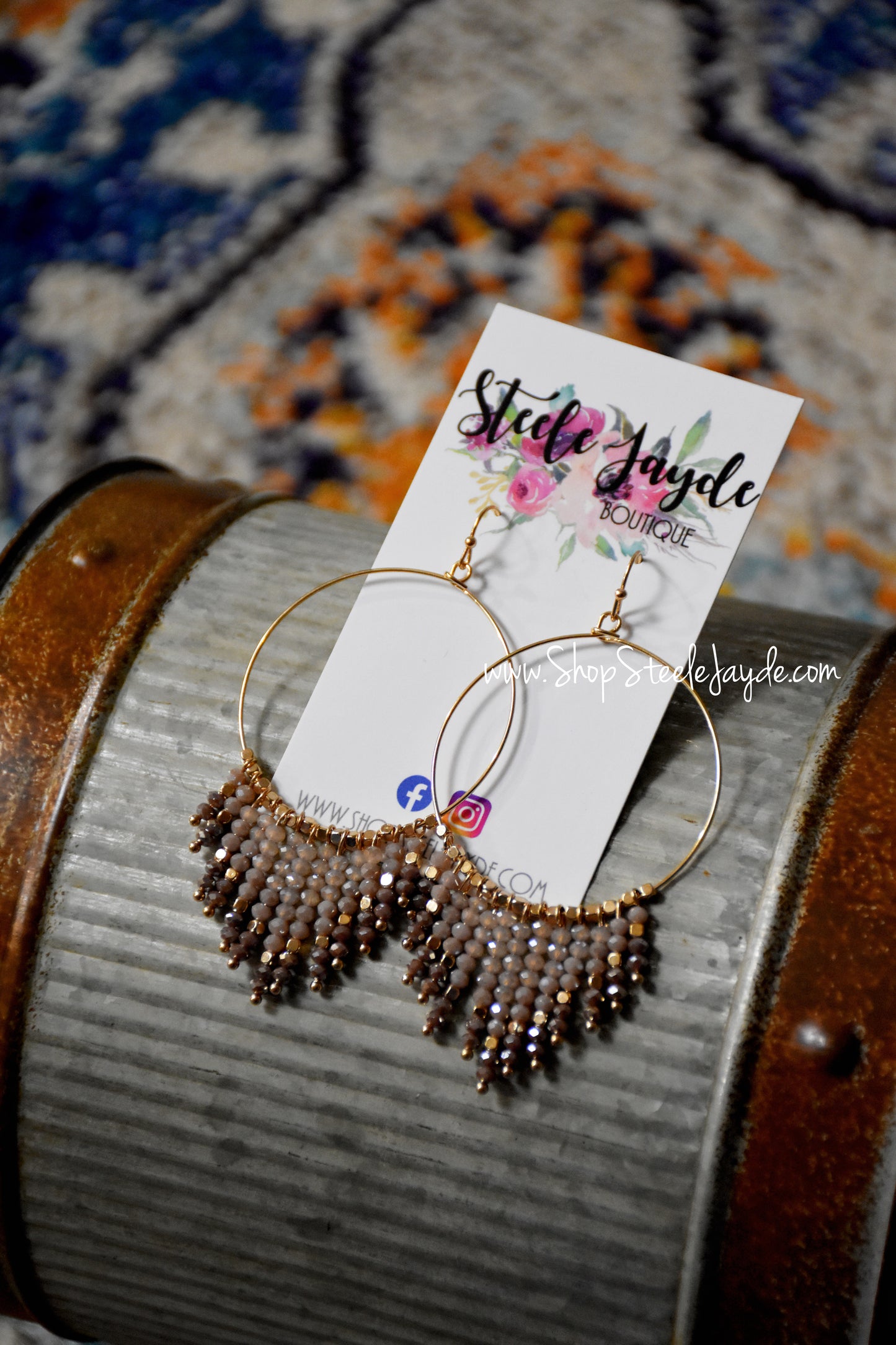Beaded Statement Earrings