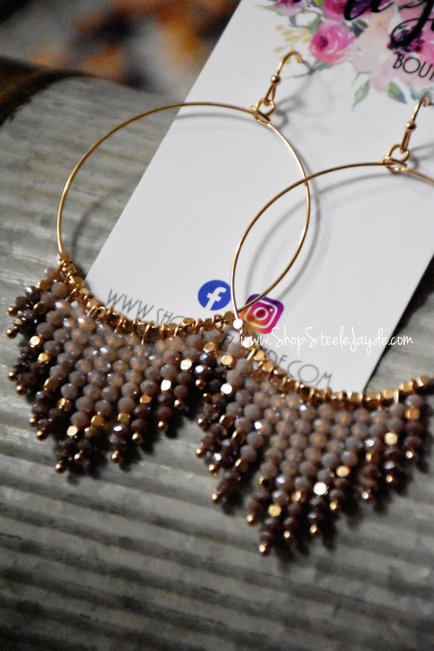 Beaded Statement Earrings