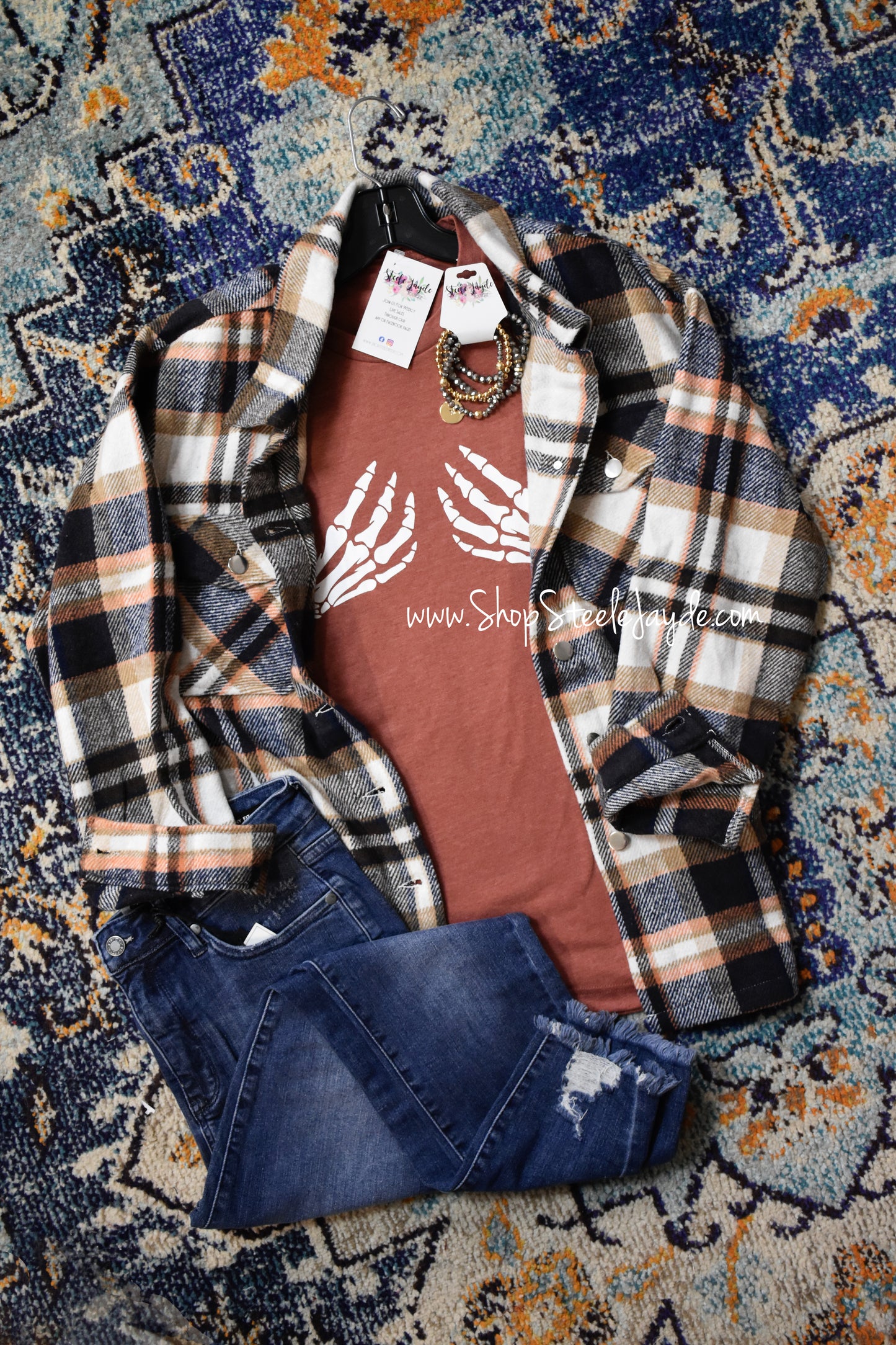 Skeleton Hands Graphic Tee CLEARANCE