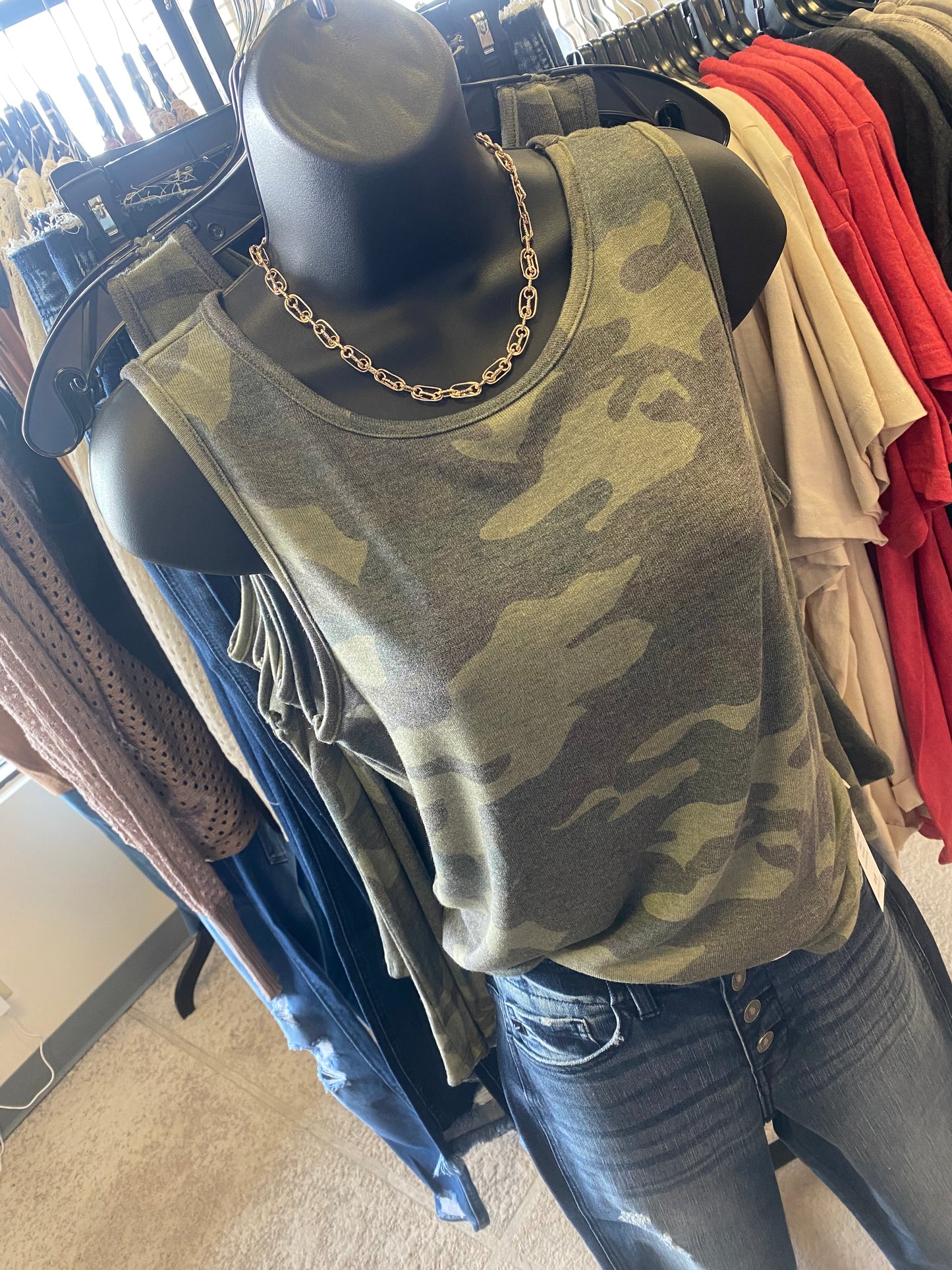 Cool & Casual Camo Top {Olive}