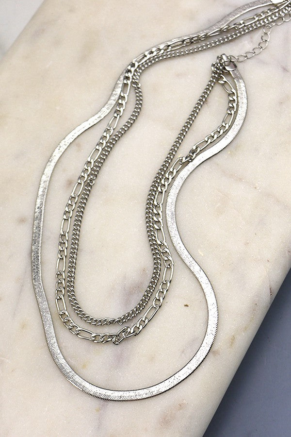 Herringbone Chain Layered Necklace