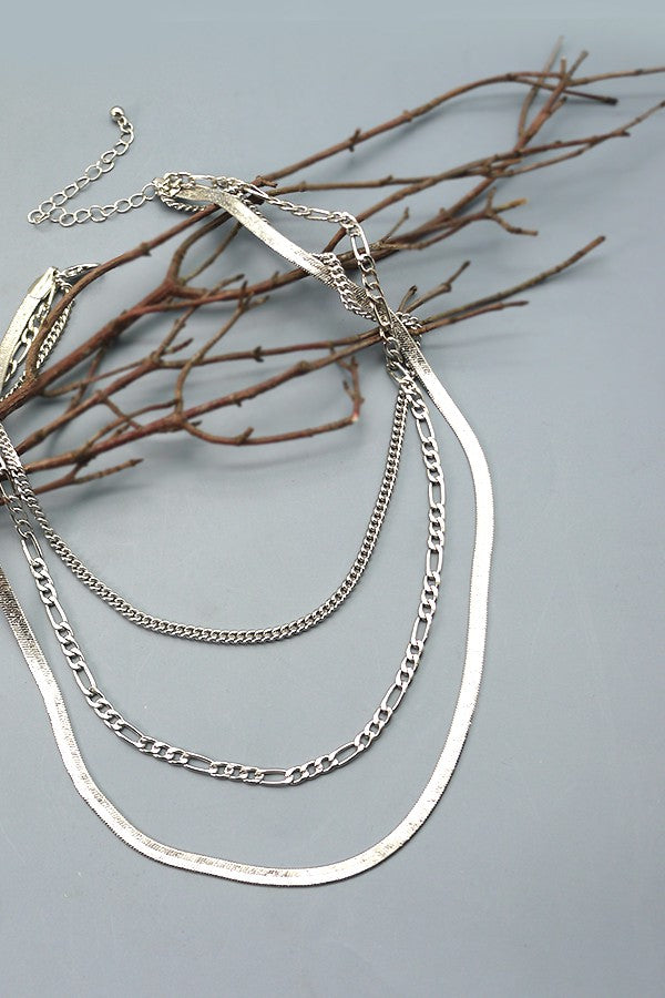 Herringbone Chain Layered Necklace