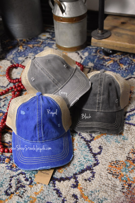 Open Pony Mesh Hat {Multiple Colors}