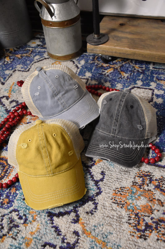 Vintage Mesh Baseball Cap {Multiple Colors}