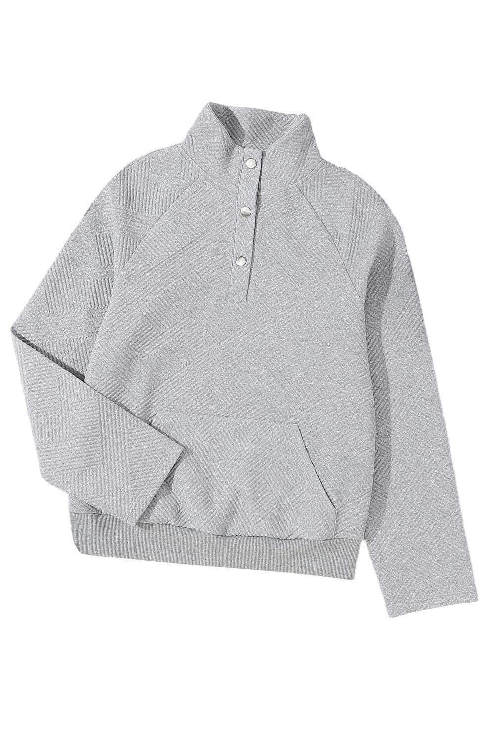 {SAMPLE SALE} *FINAL SALE* Textured Pullover {Grey}