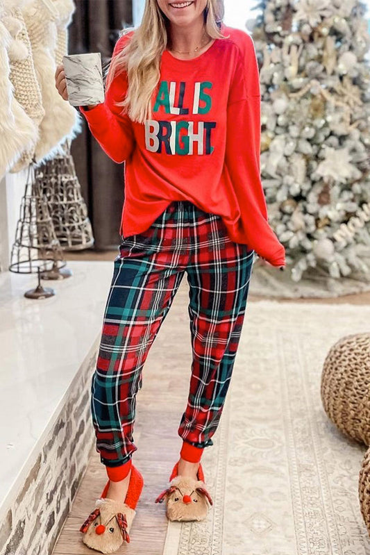 {SAMPLE SALE} *FINAL SALE* All Is Bright Lounge/PJ Set