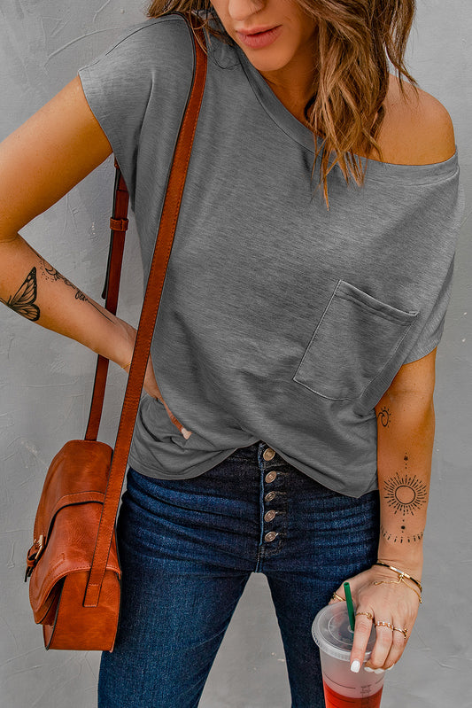 Rory Ultra-Soft Pocket Tee {Grey}