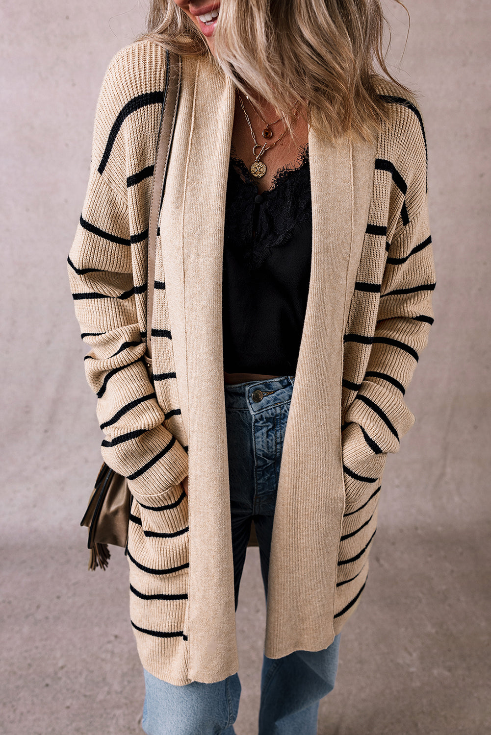 Raegan Cozy Striped Cardigan