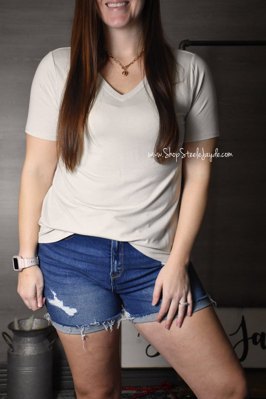 Spencer Flowy Layering Top {Sand Beige}