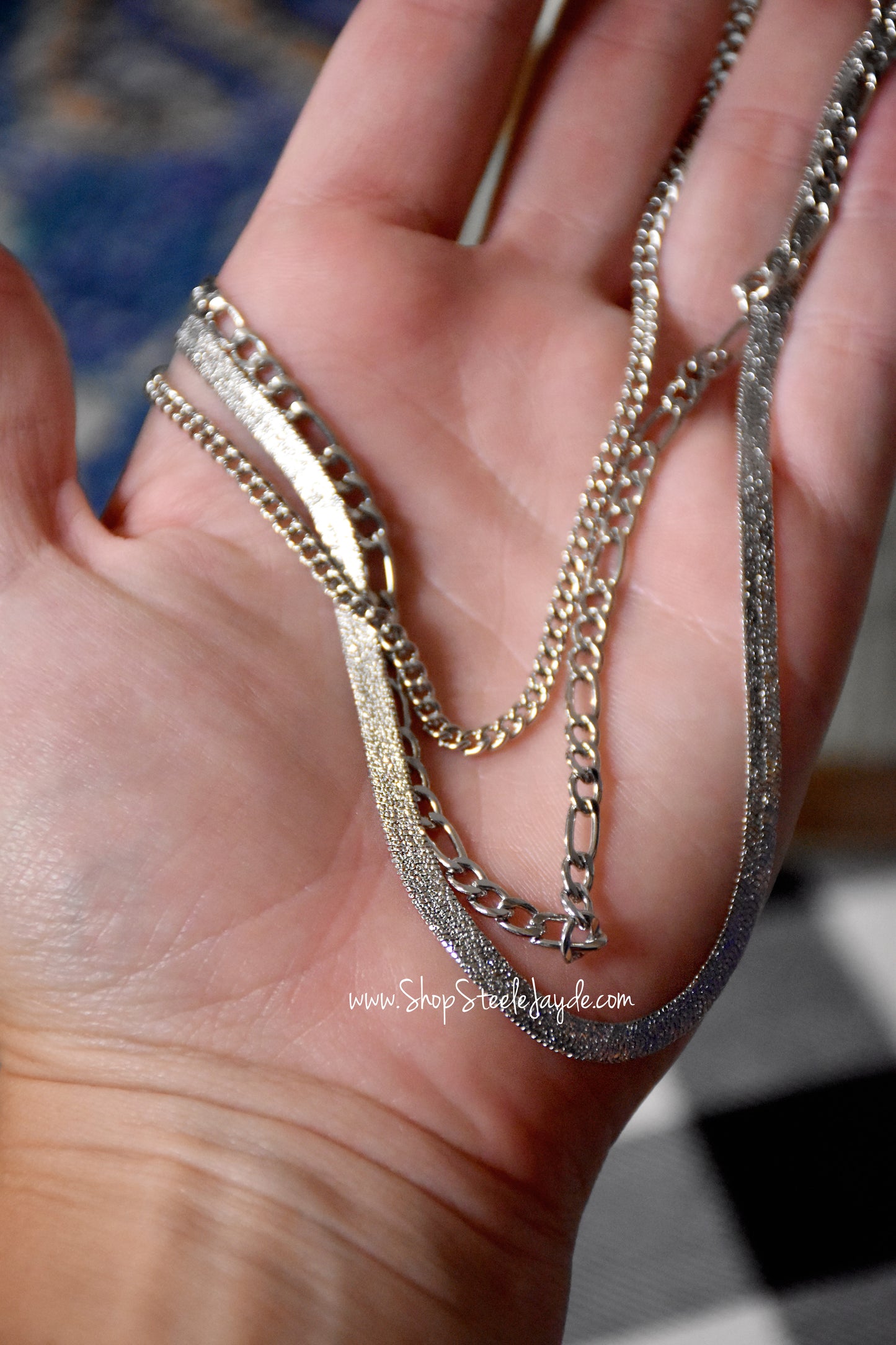 Herringbone Chain Layered Necklace