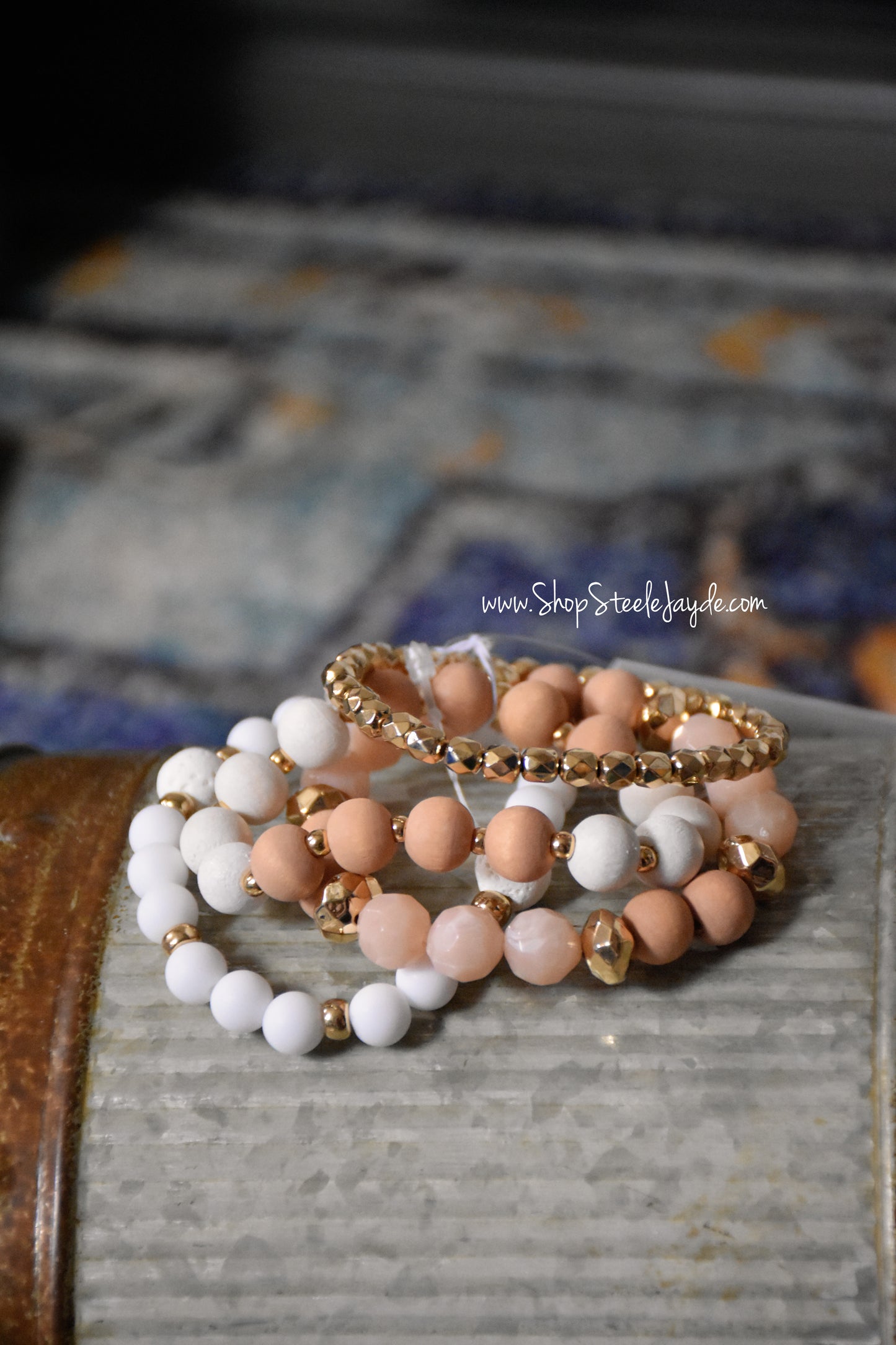 Wooden Mixed Stretch Bracelet Stack {Multiple Colors}