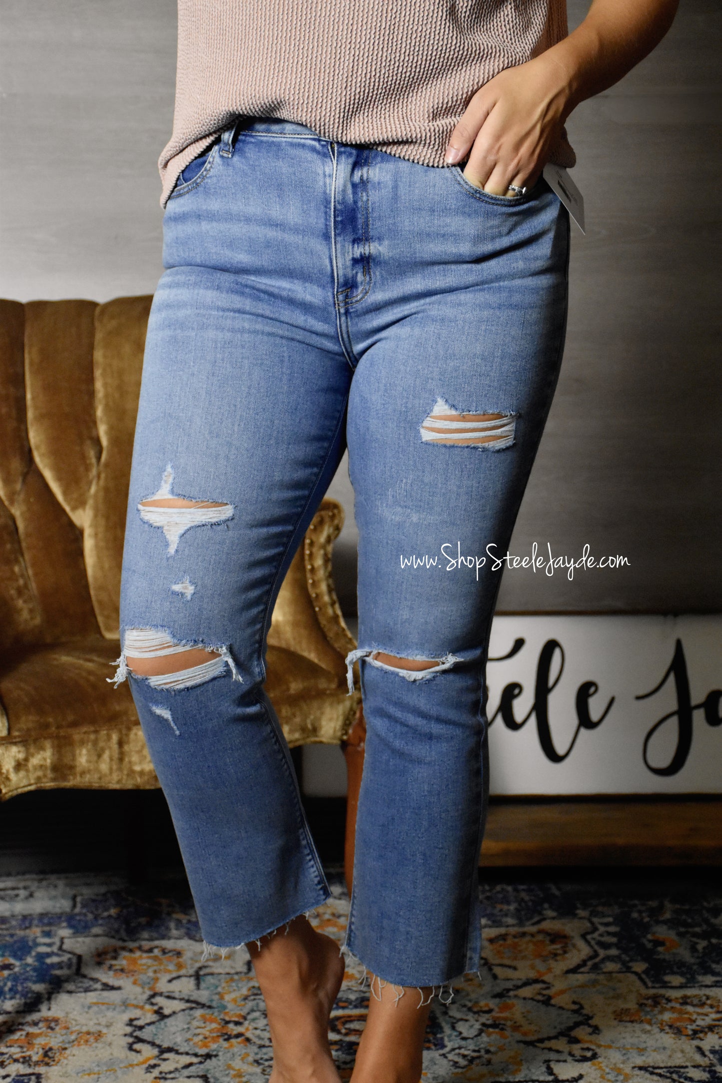 Emery Stretch Cropped Denim