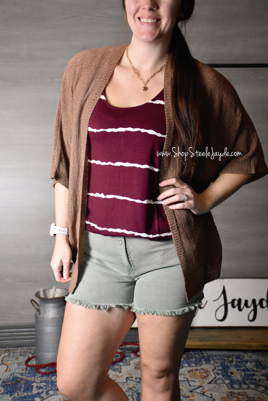 Short Sleeve Dolman Cardigan {Coco}