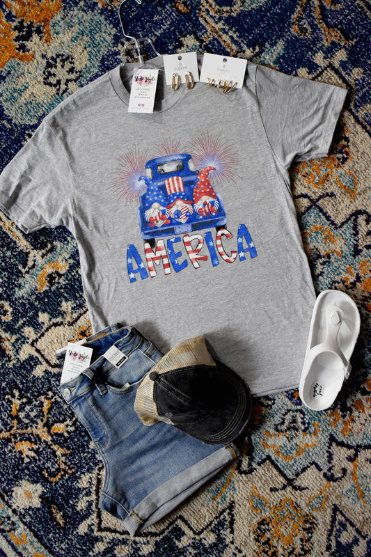 America Gnomes Graphic Tee