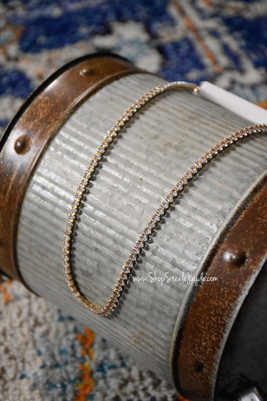 Navette Rhinestone Necklace