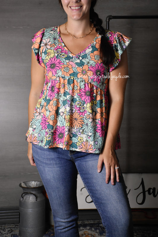 Floral Fling Top CLEARANCE