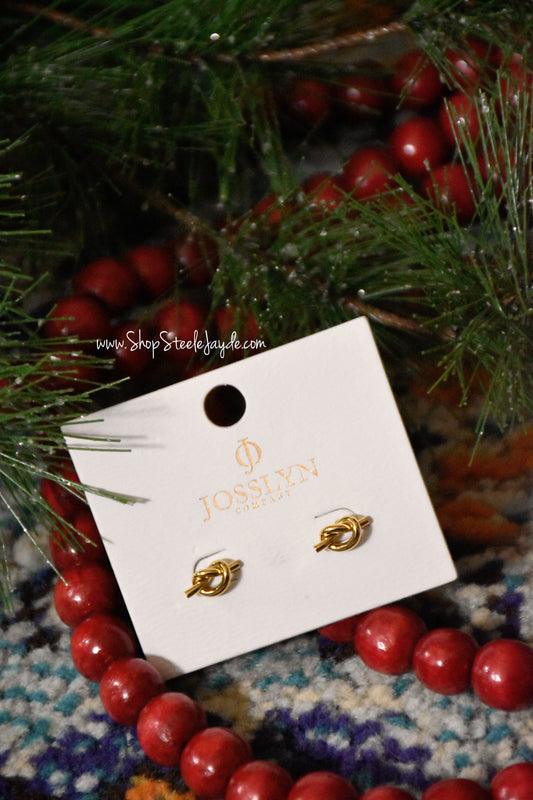 18K Tarnish-Free Knot Stud Earring