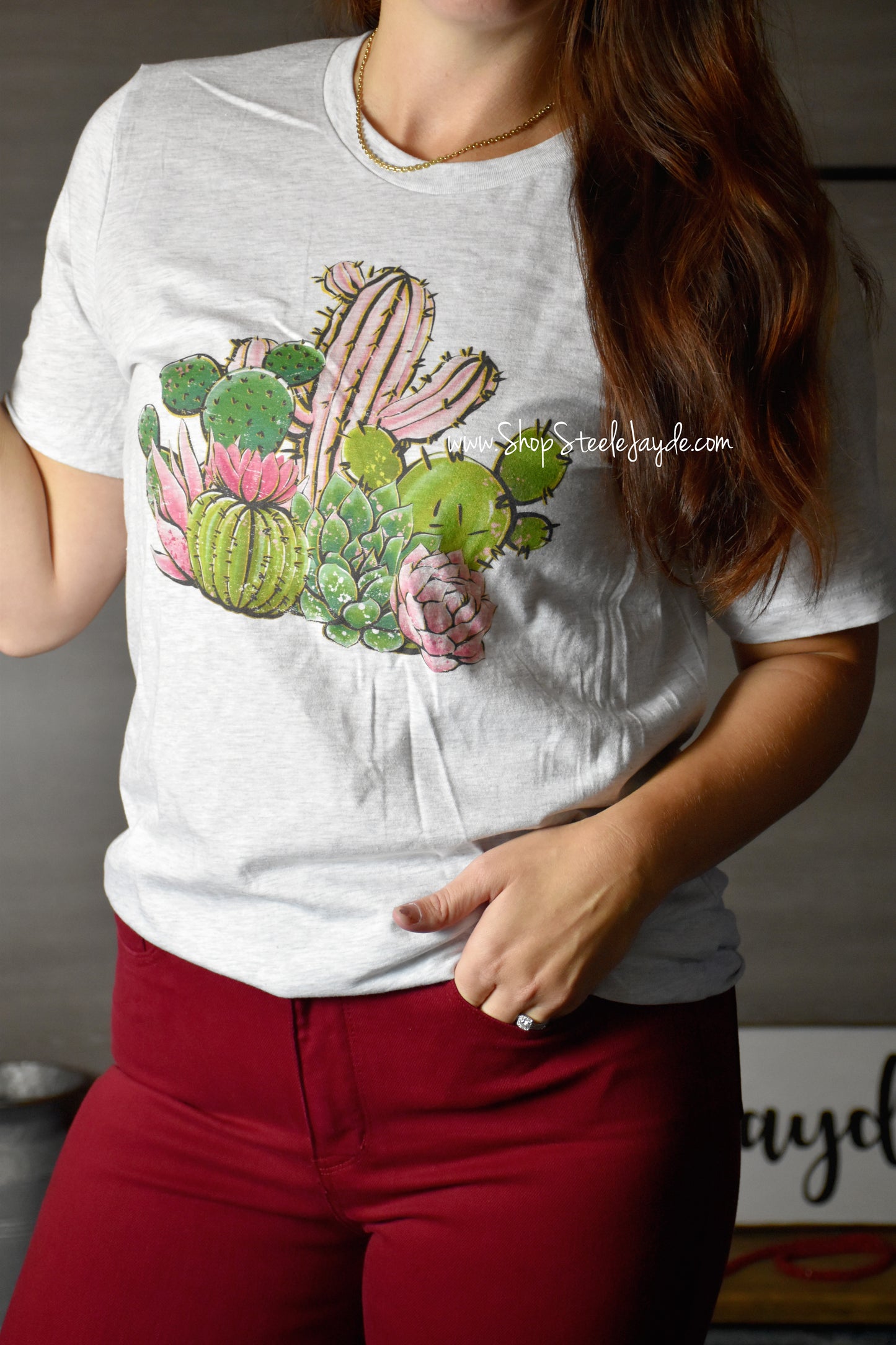 Pink Cactus Graphic Tee