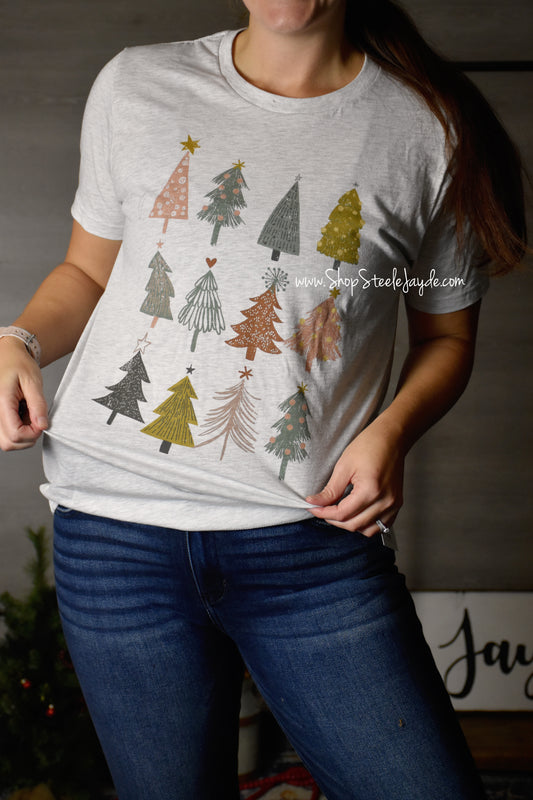 Boho Holiday Trees Graphic Tee