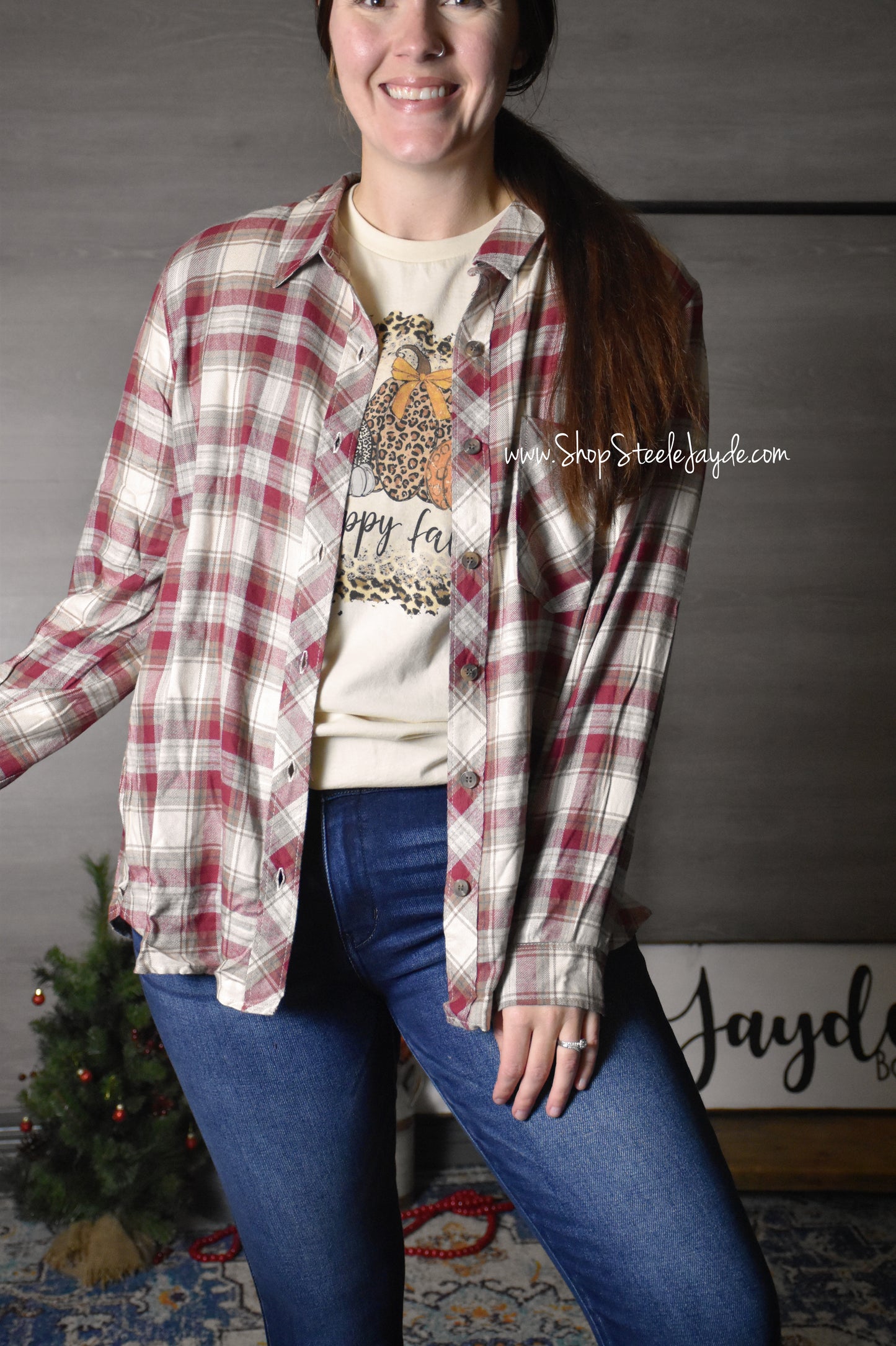 Slade Lightweight Plaid Top