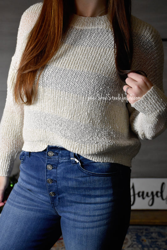 Rinna Open Knit Sweater Top
