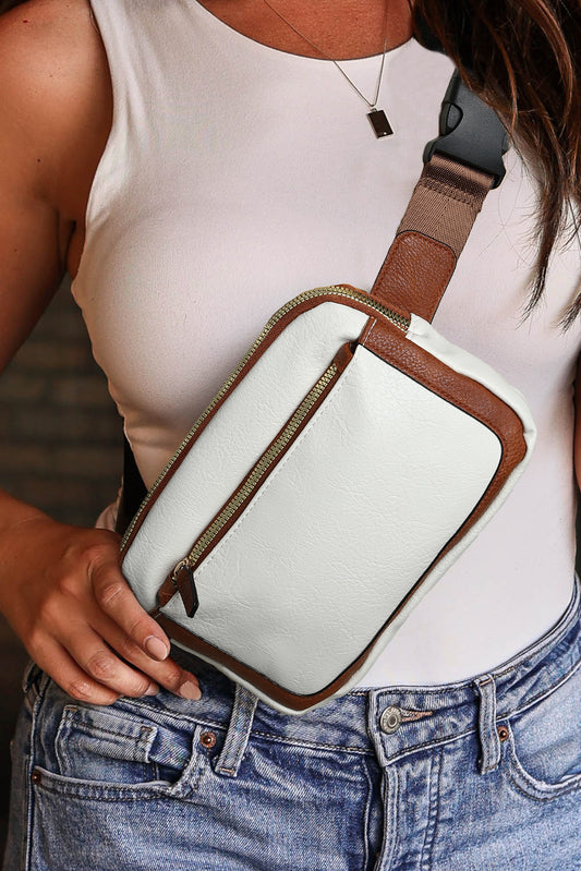 Joey Multi-Pocket Crossbody {White}