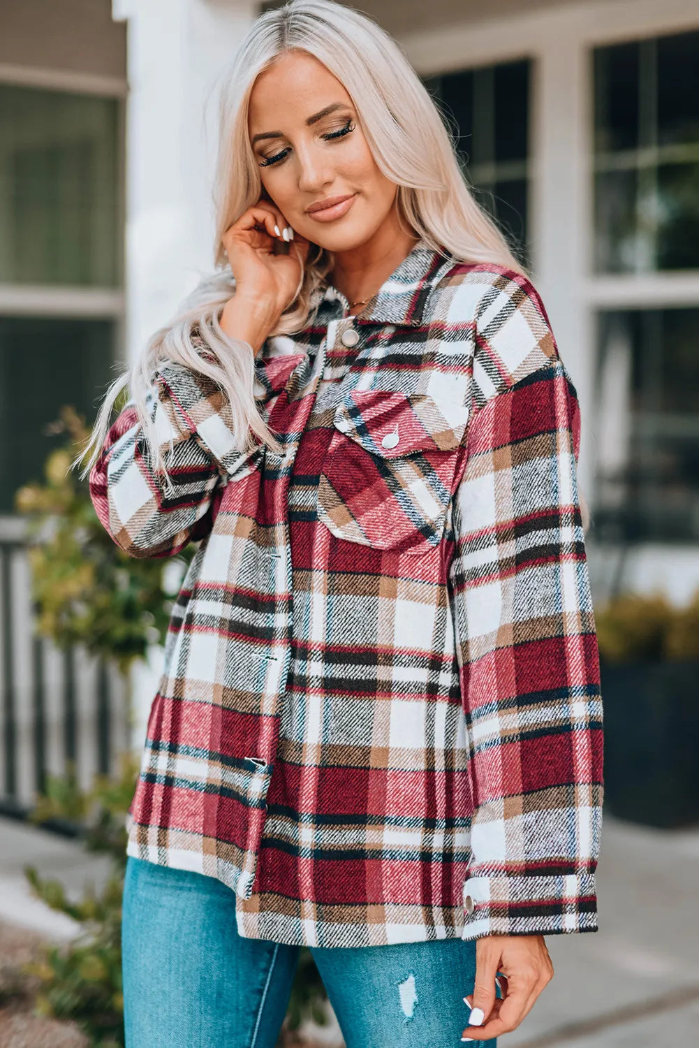 {SAMPLE SALE} *FINAL SALE* Nema Plaid Shacket