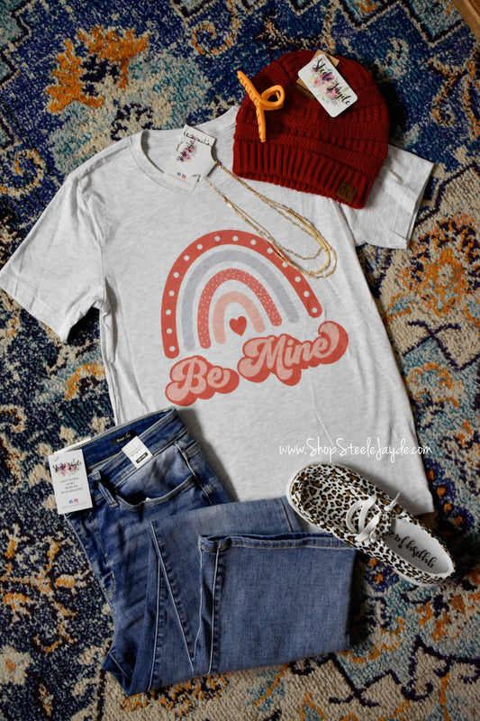 Be Mine Rainbow Graphic Tee
